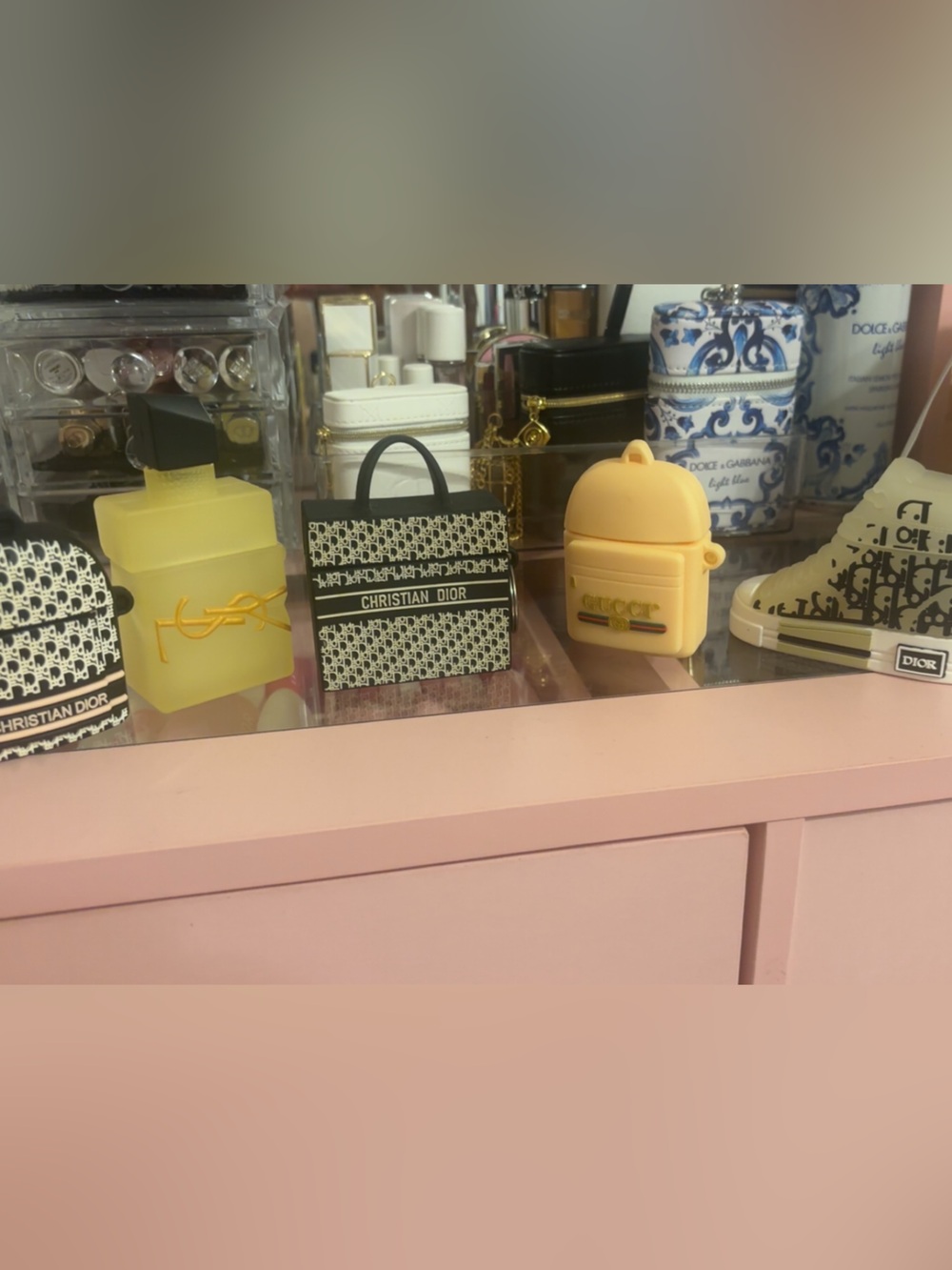 Dior Yellow Mini Tote and Accessories Decorative Set